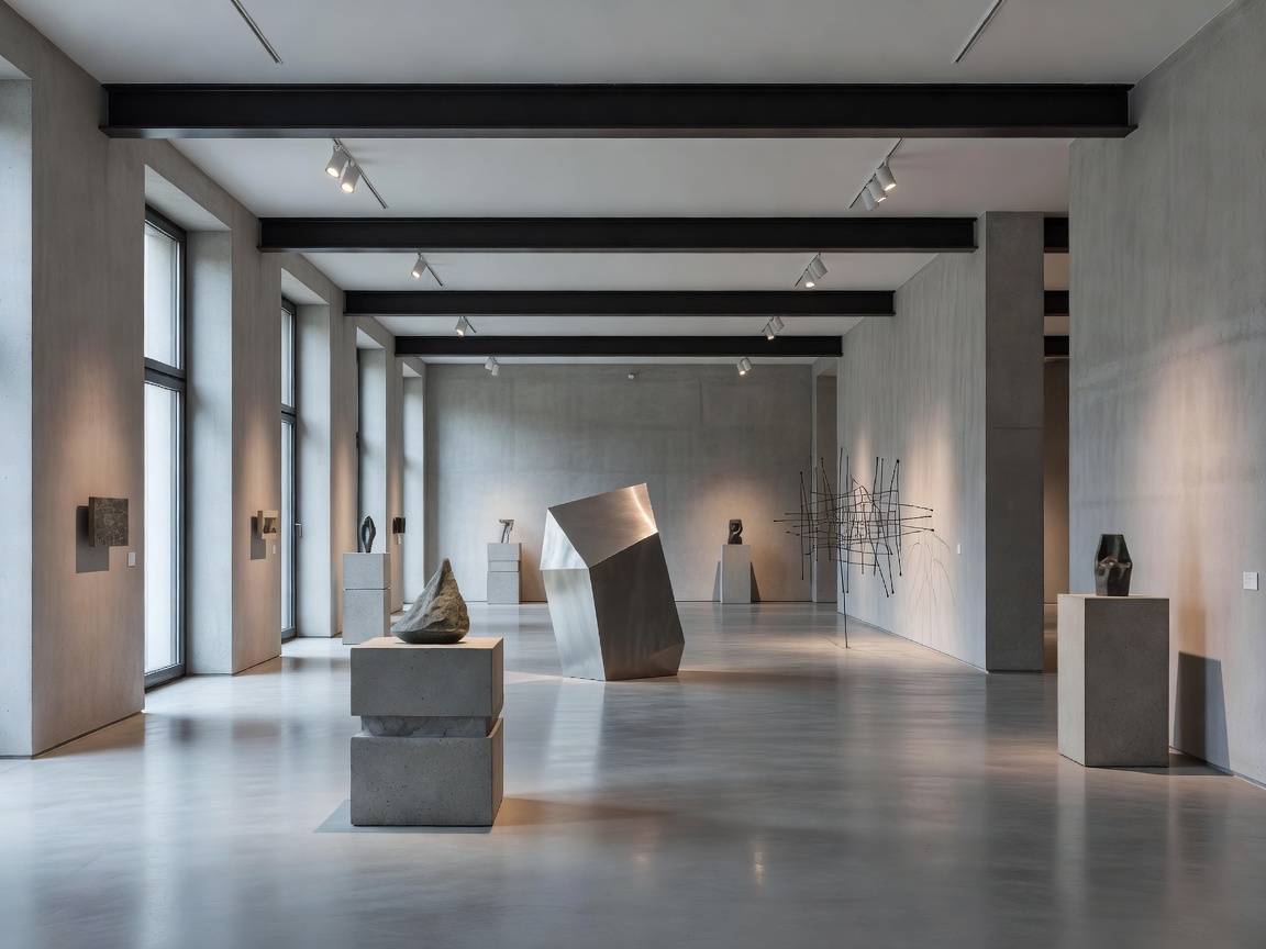 Minimalist commercial contemporary art gallery in Berlin